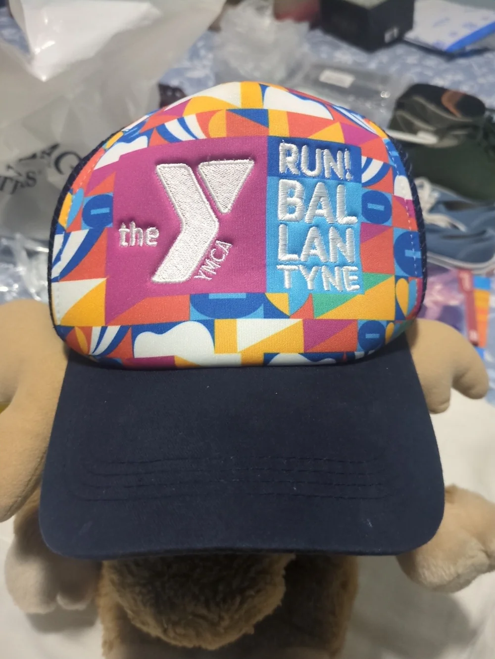 YMCA Colorblock Cap – Navy with Multicolor Front
